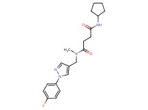 N'-cyclopentyl-N-{[1-(4-fluorophenyl)-1H-pyrazol-4-yl]methyl}-N-methylsuccinamide