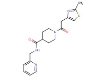 1-[(2-methyl-1,3-thiazol-4-yl)acetyl]-N-(pyridin-2-ylmethyl)piperidine-4-carboxamide
