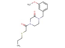 1-(3-methoxybenzyl)-4-[(propylthio)acetyl]-2-piperazinone