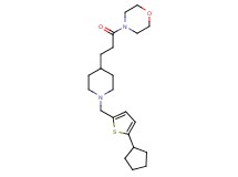 4-(3-{1-[(5-cyclopentyl-2-thienyl)methyl]-4-piperidinyl}propanoyl)morpholine