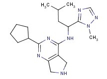 2-cyclopentyl-N-[3-methyl-1-(1-methyl-1H-1,2,4-triazol-5-yl)butyl]-6,7-dihydro-5H-pyrrolo[3,4-d]pyrimidin-4-amine