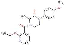 4-[(2-ethoxy-3-pyridinyl)carbonyl]-1-(4-methoxyphenyl)-3-methyl-2-piperazinone