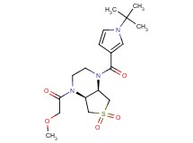 (4aS*,7aR*)-1-[(1-tert-butyl-1H-pyrrol-3-yl)carbonyl]-4-(methoxyacetyl)octahydrothieno[3,4-b]pyrazine 6,6-dioxide