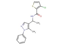 3-chloro-N-[1-(5-methyl-1-phenyl-1H-pyrazol-4-yl)ethyl]thiophene-2-carboxamide