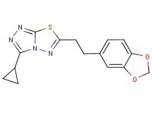 6-[2-(1,3-benzodioxol-5-yl)ethyl]-3-cyclopropyl[1,2,4]triazolo[3,4-b][1,3,4]thiadiazole