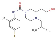 N-(4-fluoro-2-methylphenyl)-3-(2-hydroxyethyl)-4-isobutylpiperazine-1-carboxamide