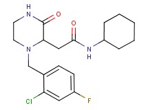 2-[1-(2-chloro-4-fluorobenzyl)-3-oxo-2-piperazinyl]-N-cyclohexylacetamide