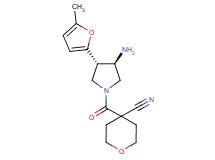 4-{[(3R*,4S*)-3-amino-4-(5-methyl-2-furyl)-1-pyrrolidinyl]carbonyl}tetrahydro-2H-pyran-4-carbonitrile
