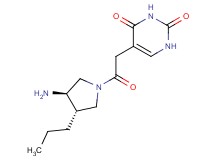 5-{2-[(3R*,4S*)-3-amino-4-propylpyrrolidin-1-yl]-2-oxoethyl}pyrimidine-2,4(1H,3H)-dione