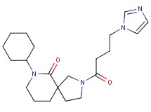 7-cyclohexyl-2-[4-(1H-imidazol-1-yl)butanoyl]-2,7-diazaspiro[4.5]decan-6-one