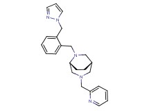(1S*,5R*)-6-[2-(1H-pyrazol-1-ylmethyl)benzyl]-3-(pyridin-2-ylmethyl)-3,6-diazabicyclo[3.2.2]nonane