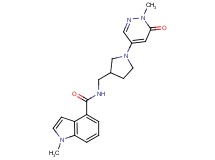 1-methyl-N-{[1-(1-methyl-6-oxo-1,6-dihydro-4-pyridazinyl)-3-pyrrolidinyl]methyl}-1H-indole-4-carboxamide