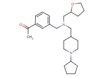 1-(3-{[[(1-cyclopentyl-4-piperidinyl)methyl](tetrahydro-2-furanylmethyl)amino]methyl}phenyl)ethanone