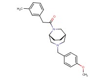 (1S*,5R*)-3-(4-methoxybenzyl)-6-[(3-methylphenyl)acetyl]-3,6-diazabicyclo[3.2.2]nonane