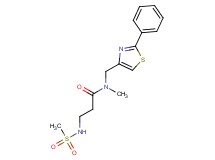 N~1~-methyl-N~3~-(methylsulfonyl)-N~1~-[(2-phenyl-1,3-thiazol-4-yl)methyl]-beta-alaninamide