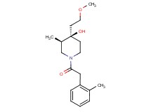 (3R*,4R*)-4-(2-methoxyethyl)-3-methyl-1-[(2-methylphenyl)acetyl]-4-piperidinol