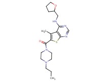 5-methyl-6-[(4-propyl-1-piperazinyl)carbonyl]-N-(tetrahydro-2-furanylmethyl)thieno[2,3-d]pyrimidin-4-amine