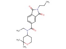N-(2,2-dimethyltetrahydro-2H-pyran-4-yl)-N-ethyl-1,3-dioxo-2-propylisoindoline-5-carboxamide
