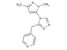 4-{[4-(1,3-dimethyl-1H-pyrazol-5-yl)-4H-1,2,4-triazol-3-yl]methyl}pyridine