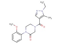 4-[(1-ethyl-5-methyl-1H-pyrazol-4-yl)carbonyl]-1-(2-methoxyphenyl)-2-piperazinone