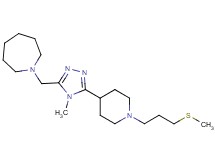 1-[(4-methyl-5-{1-[3-(methylthio)propyl]piperidin-4-yl}-4H-1,2,4-triazol-3-yl)methyl]azepane