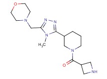 4-({5-[1-(3-azetidinylcarbonyl)-3-piperidinyl]-4-methyl-4H-1,2,4-triazol-3-yl}methyl)morpholine dihydrochloride