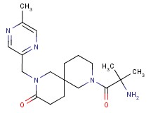 8-(2-methylalanyl)-2-[(5-methyl-2-pyrazinyl)methyl]-2,8-diazaspiro[5.5]undecan-3-one
