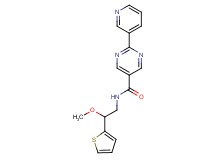 N-[2-methoxy-2-(2-thienyl)ethyl]-2-pyridin-3-ylpyrimidine-5-carboxamide