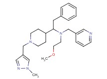 (2-methoxyethyl)(1-{1-[(1-methyl-1H-pyrazol-4-yl)methyl]-4-piperidinyl}-2-phenylethyl)(3-pyridinylmethyl)amine