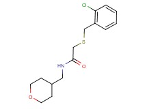 2-[(2-chlorobenzyl)thio]-N-(tetrahydro-2H-pyran-4-ylmethyl)acetamide