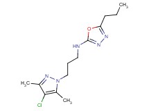 N-[3-(4-chloro-3,5-dimethyl-1H-pyrazol-1-yl)propyl]-5-propyl-1,3,4-oxadiazol-2-amine