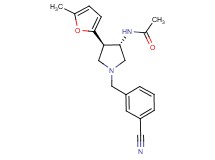 N-[(3S*,4R*)-1-(3-cyanobenzyl)-4-(5-methyl-2-furyl)-3-pyrrolidinyl]acetamide
