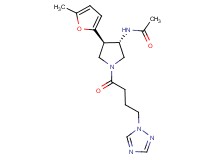 N-{(3S*,4R*)-4-(5-methyl-2-furyl)-1-[4-(1H-1,2,4-triazol-1-yl)butanoyl]pyrrolidin-3-yl}acetamide