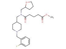 methyl 5-[{[1-(2-fluorobenzyl)-4-piperidinyl]methyl}(tetrahydro-2-furanylmethyl)amino]-5-oxopentanoate
