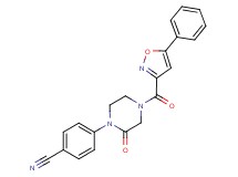 4-{2-oxo-4-[(5-phenyl-3-isoxazolyl)carbonyl]-1-piperazinyl}benzonitrile