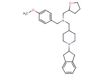 1-[1-(2,3-dihydro-1H-inden-2-yl)-4-piperidinyl]-N-(4-methoxybenzyl)-N-(tetrahydro-2-furanylmethyl)methanamine