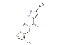 3-cyclopropyl-N-methyl-N-[(3-methyl-2-thienyl)methyl]-1H-pyrazole-5-carboxamide