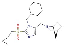 (1S*,4S*)-2-({1-(cyclohexylmethyl)-2-[(cyclopropylmethyl)sulfonyl]-1H-imidazol-5-yl}methyl)-2-azabicyclo[2.2.1]heptane