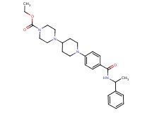 ethyl 4-[1-(4-{[(1-phenylethyl)amino]carbonyl}phenyl)-4-piperidinyl]-1-piperazinecarboxylate