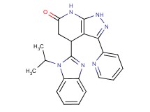4-(1-isopropyl-1H-benzimidazol-2-yl)-3-pyridin-2-yl-1,4,5,7-tetrahydro-6H-pyrazolo[3,4-b]pyridin-6-one