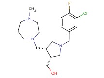{(3R*,4S*)-1-(3-chloro-4-fluorobenzyl)-4-[(4-methyl-1,4-diazepan-1-yl)methyl]pyrrolidin-3-yl}methanol