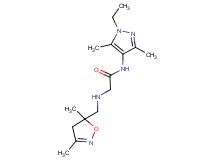 2-{[(3,5-dimethyl-4,5-dihydroisoxazol-5-yl)methyl]amino}-N-(1-ethyl-3,5-dimethyl-1H-pyrazol-4-yl)acetamide