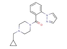 1-(cyclopropylmethyl)-4-[2-(1H-pyrazol-1-yl)benzoyl]piperazine trifluoroacetate