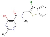 N-[(3-chloro-1-benzothien-2-yl)methyl]-4-hydroxy-N,2-dimethylpyrimidine-5-carboxamide