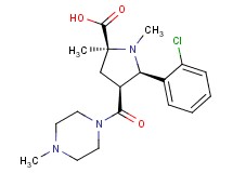 (2S*,4S*,5R*)-5-(2-chlorophenyl)-1,2-dimethyl-4-[(4-methylpiperazin-1-yl)carbonyl]pyrrolidine-2-carboxylic acid