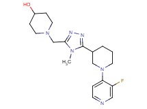 1-({5-[1-(3-fluoropyridin-4-yl)piperidin-3-yl]-4-methyl-4H-1,2,4-triazol-3-yl}methyl)piperidin-4-ol
