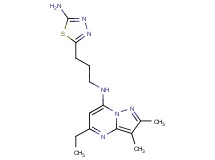 N-[3-(5-amino-1,3,4-thiadiazol-2-yl)propyl]-5-ethyl-2,3-dimethylpyrazolo[1,5-a]pyrimidin-7-amine