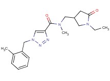 N-[(1-ethyl-5-oxo-3-pyrrolidinyl)methyl]-N-methyl-1-(2-methylbenzyl)-1H-1,2,3-triazole-4-carboxamide