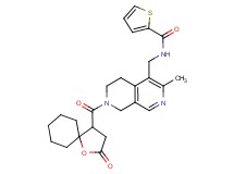 N-({3-methyl-7-[(2-oxo-1-oxaspiro[4.5]dec-4-yl)carbonyl]-5,6,7,8-tetrahydro-2,7-naphthyridin-4-yl}methyl)-2-thiophenecarboxamide