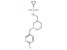 N-({1-[(6-chloropyridin-3-yl)methyl]piperidin-3-yl}methyl)cyclopropanesulfonamide